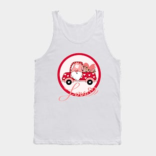 Happy Valentine's Day - Cute Dwarf drive in Love car Tank Top